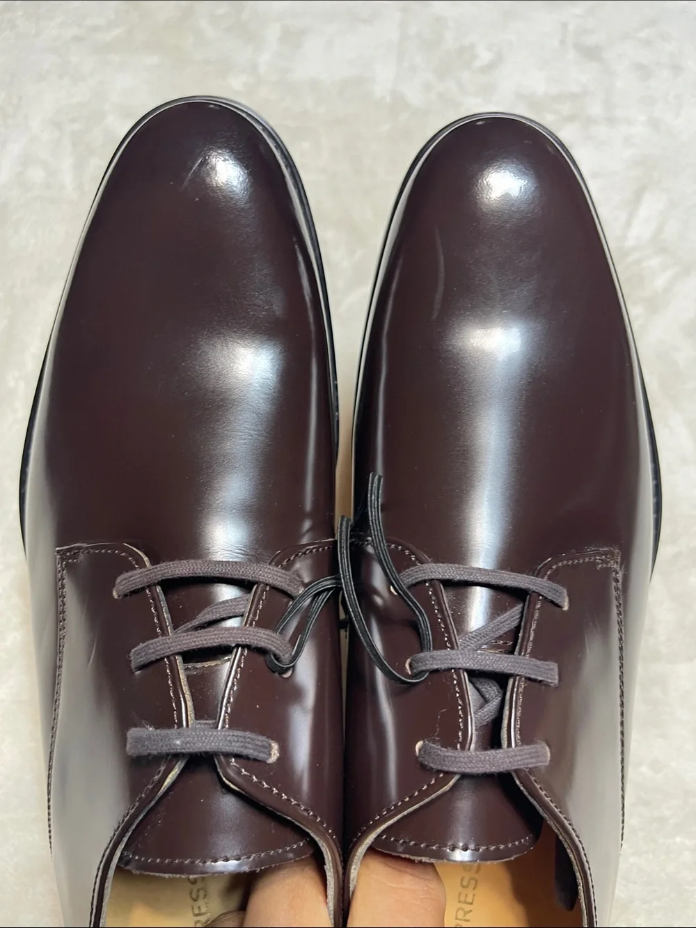 Express Men's Polished Dark Brown Derby Oxfords Size 8 Men’s